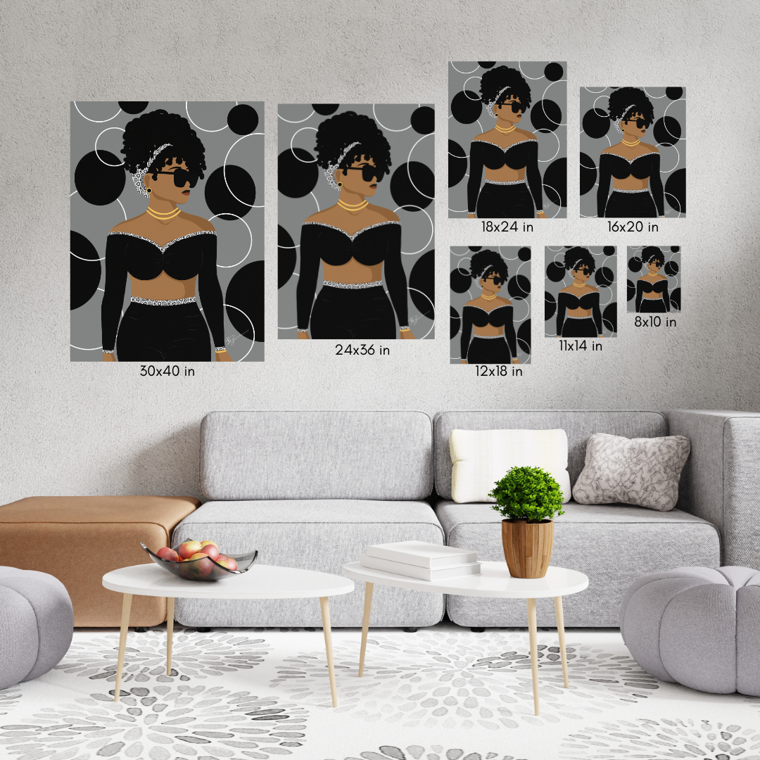 Simply Beautiful (Gray) Canvas Print