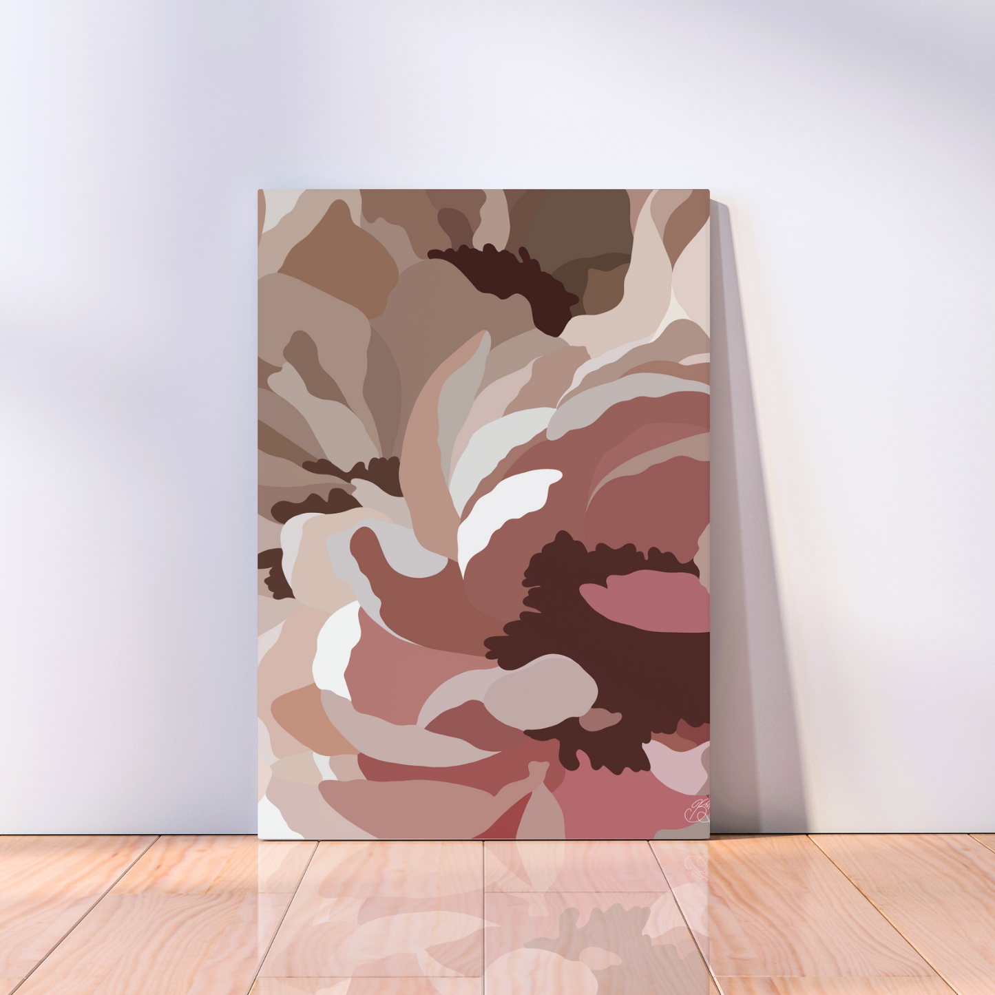Neutral Floral Canvas Print