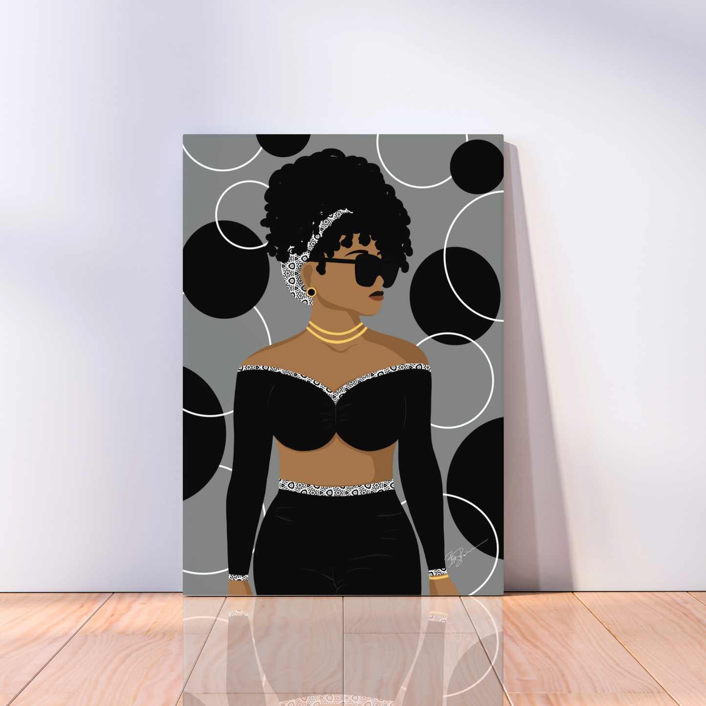 Simply Beautiful (Gray) Canvas Print