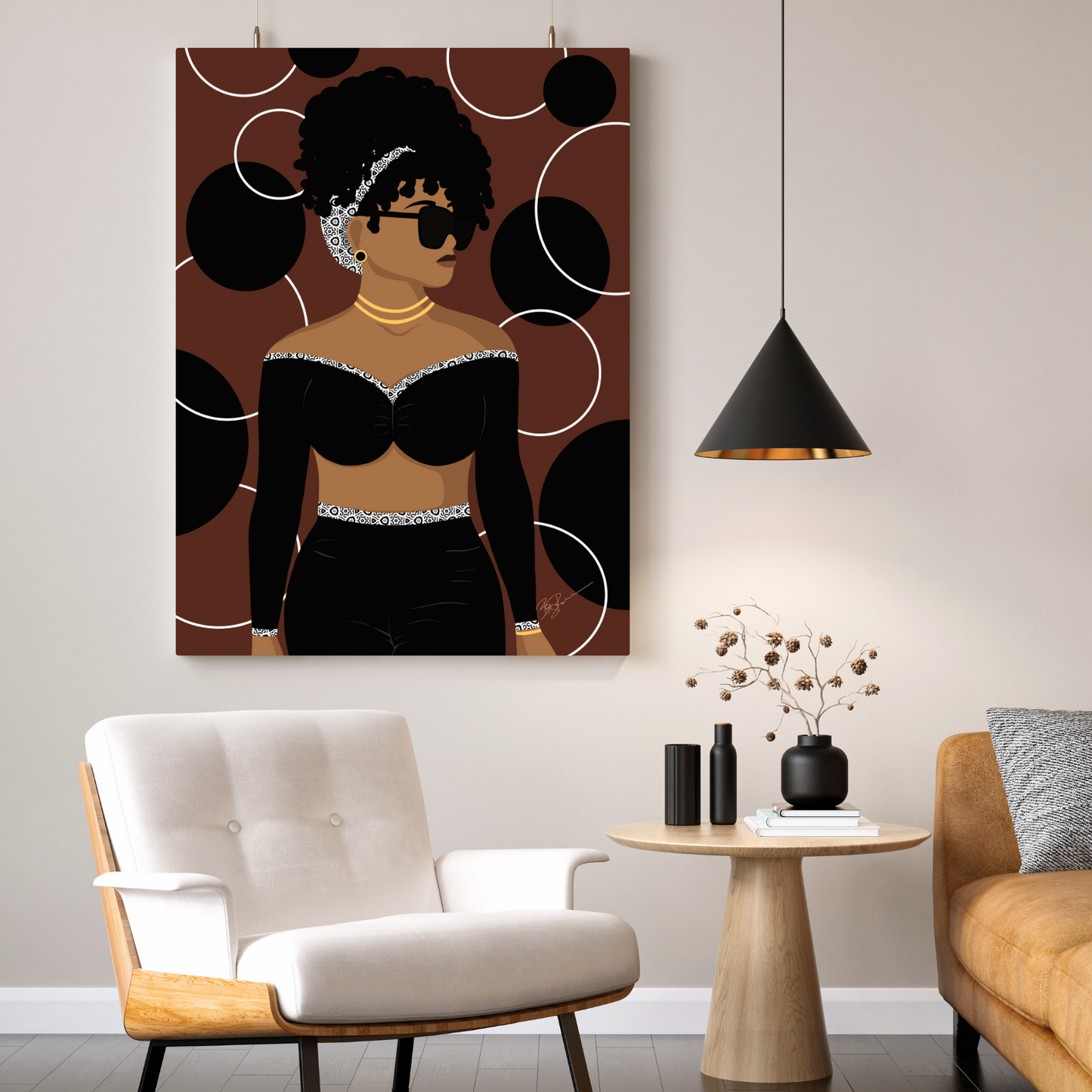 Simply Beautiful (Brown) Canvas Print