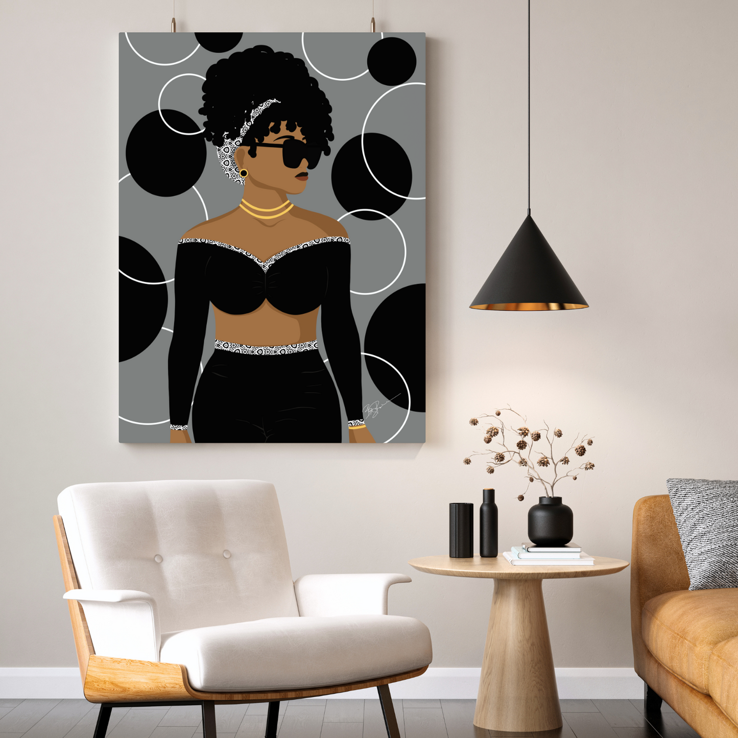 Simply Beautiful (Gray) Canvas Print