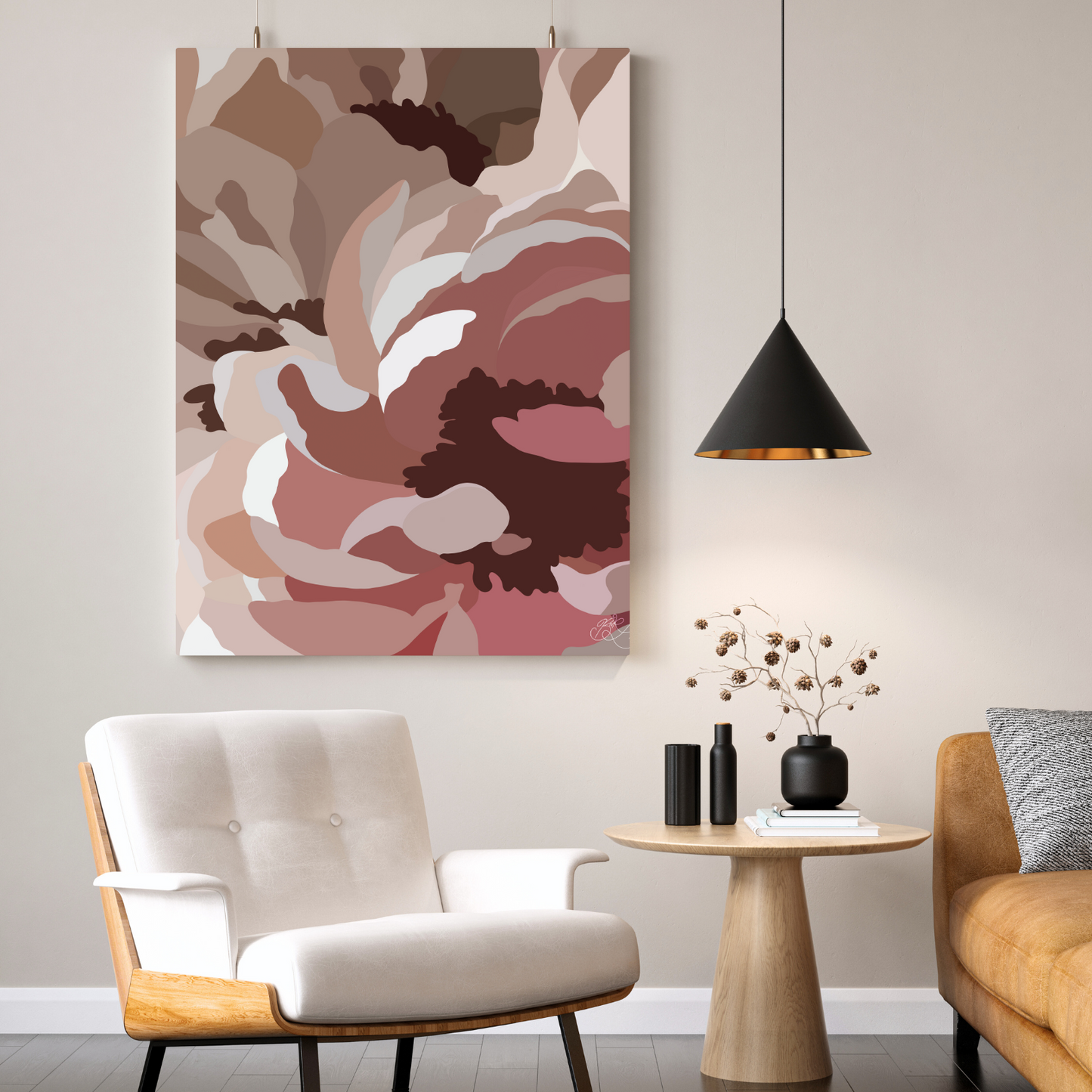 Neutral Floral Canvas Print