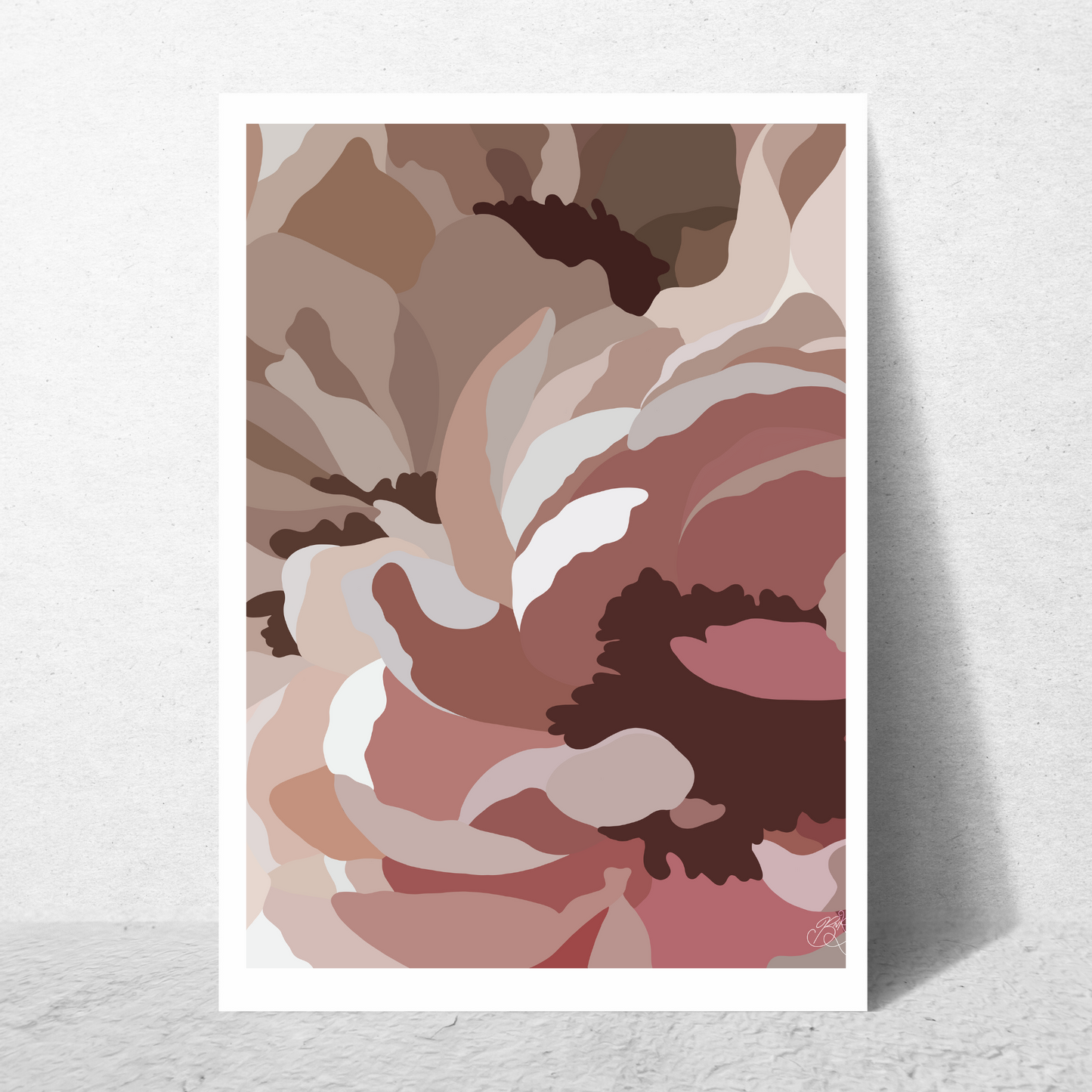 Neutral Floral Art Print