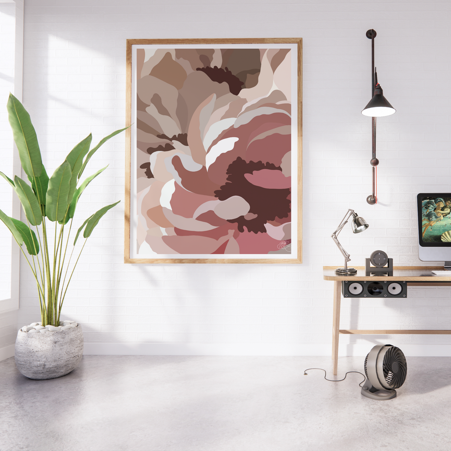 Neutral Floral Art Print