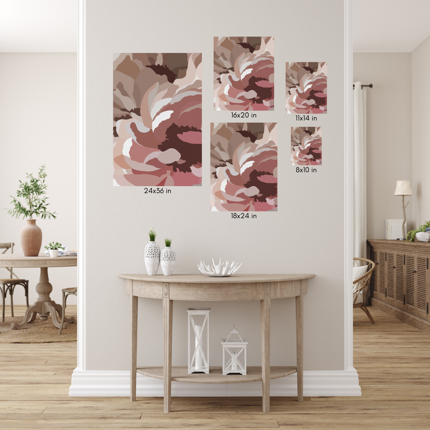 Neutral Floral Art Print