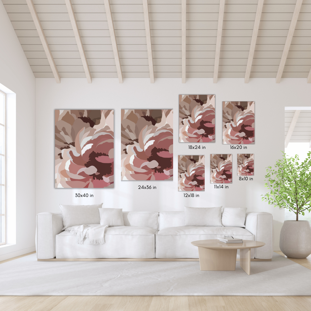 Neutral Floral Canvas Print