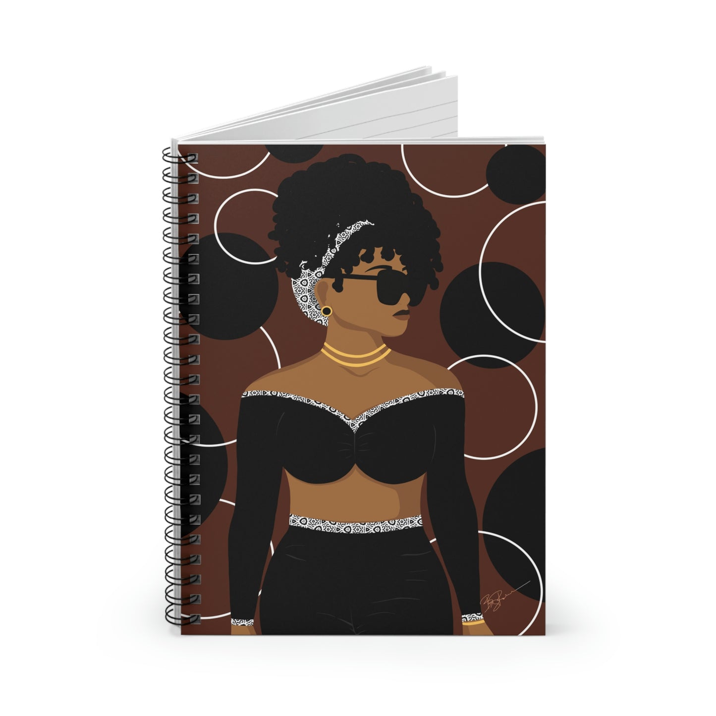 Simply Beautiful (Brown) Spiral Notebook