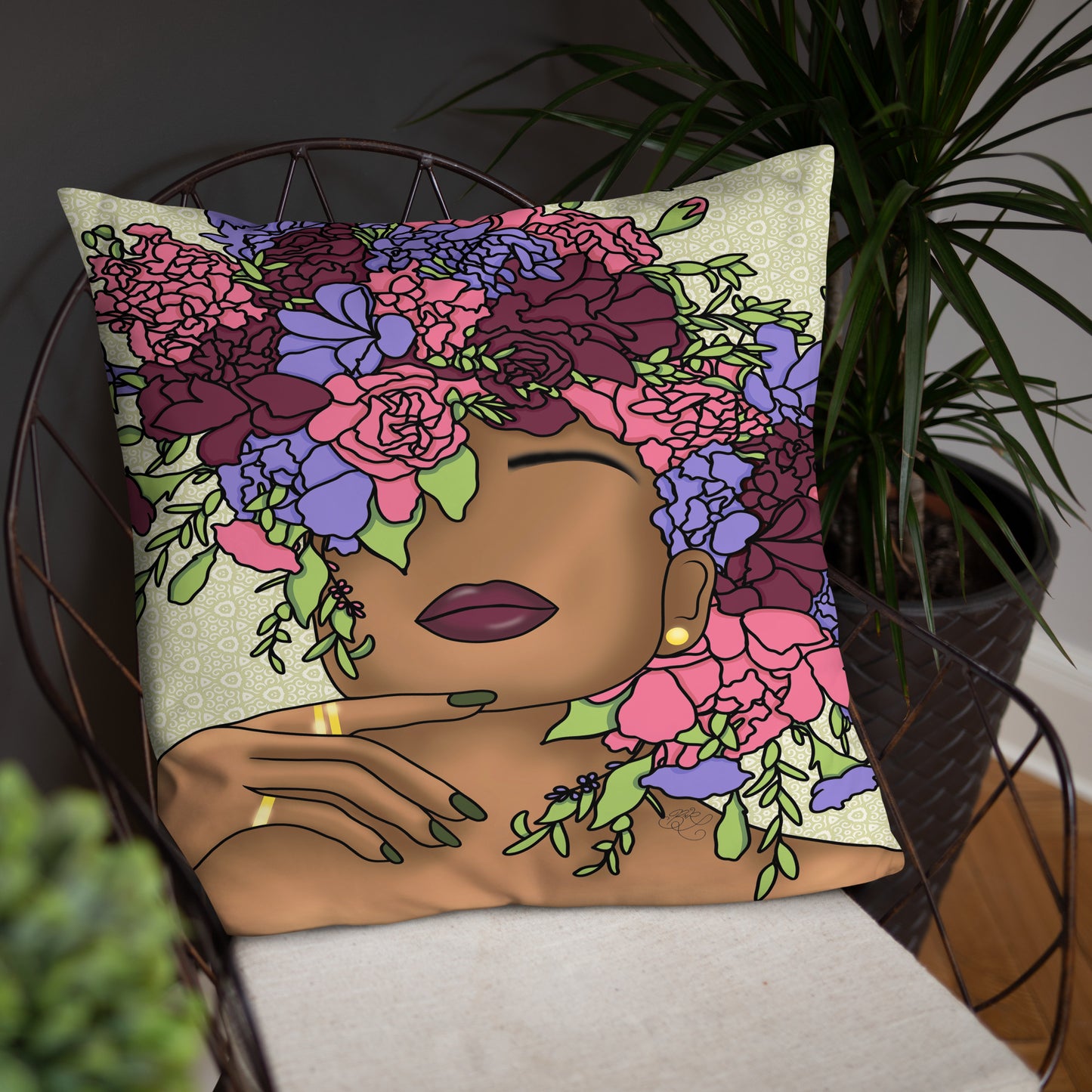 Garden of the Mind Throw Pillow