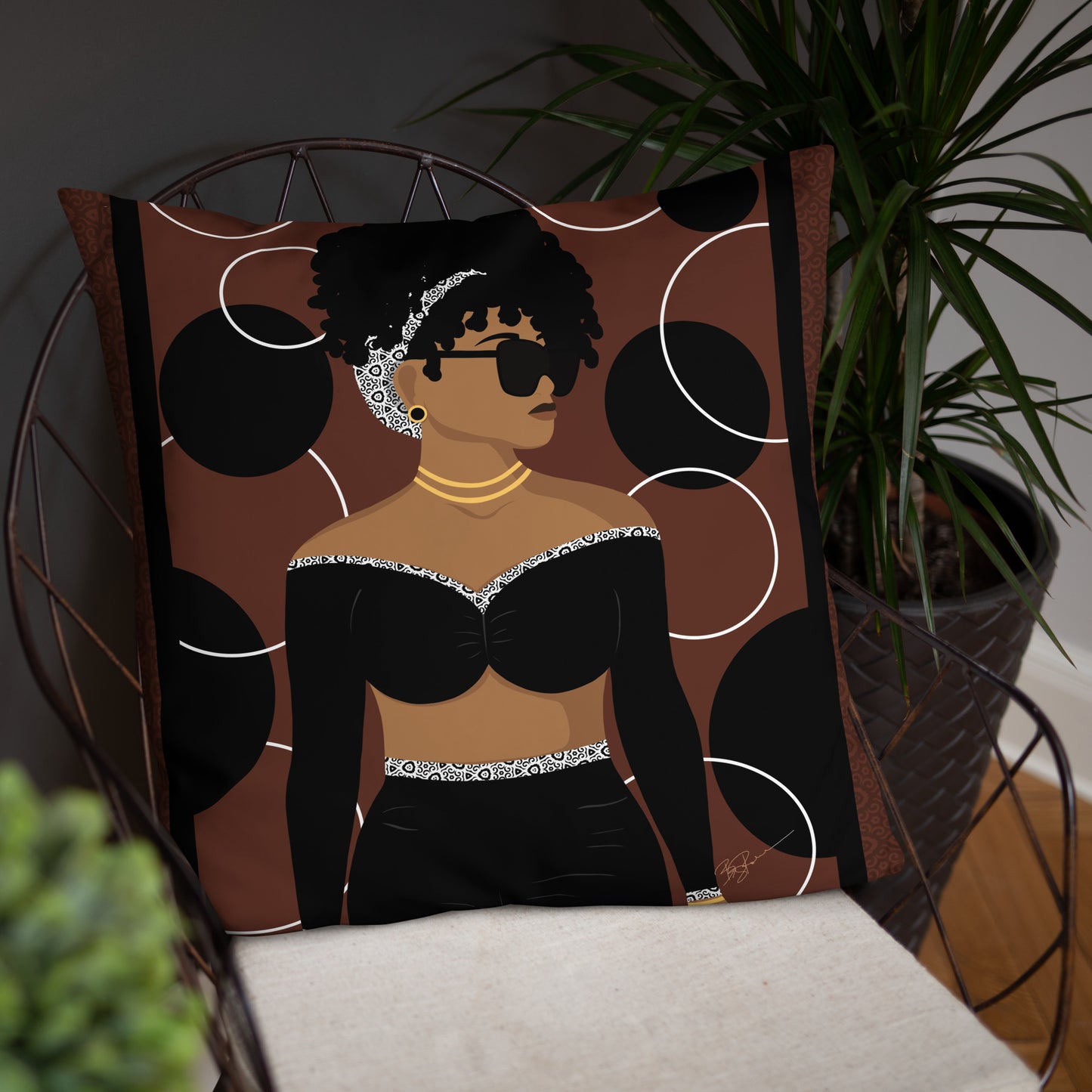 Simply Beautiful (Brown) Throw Pillow