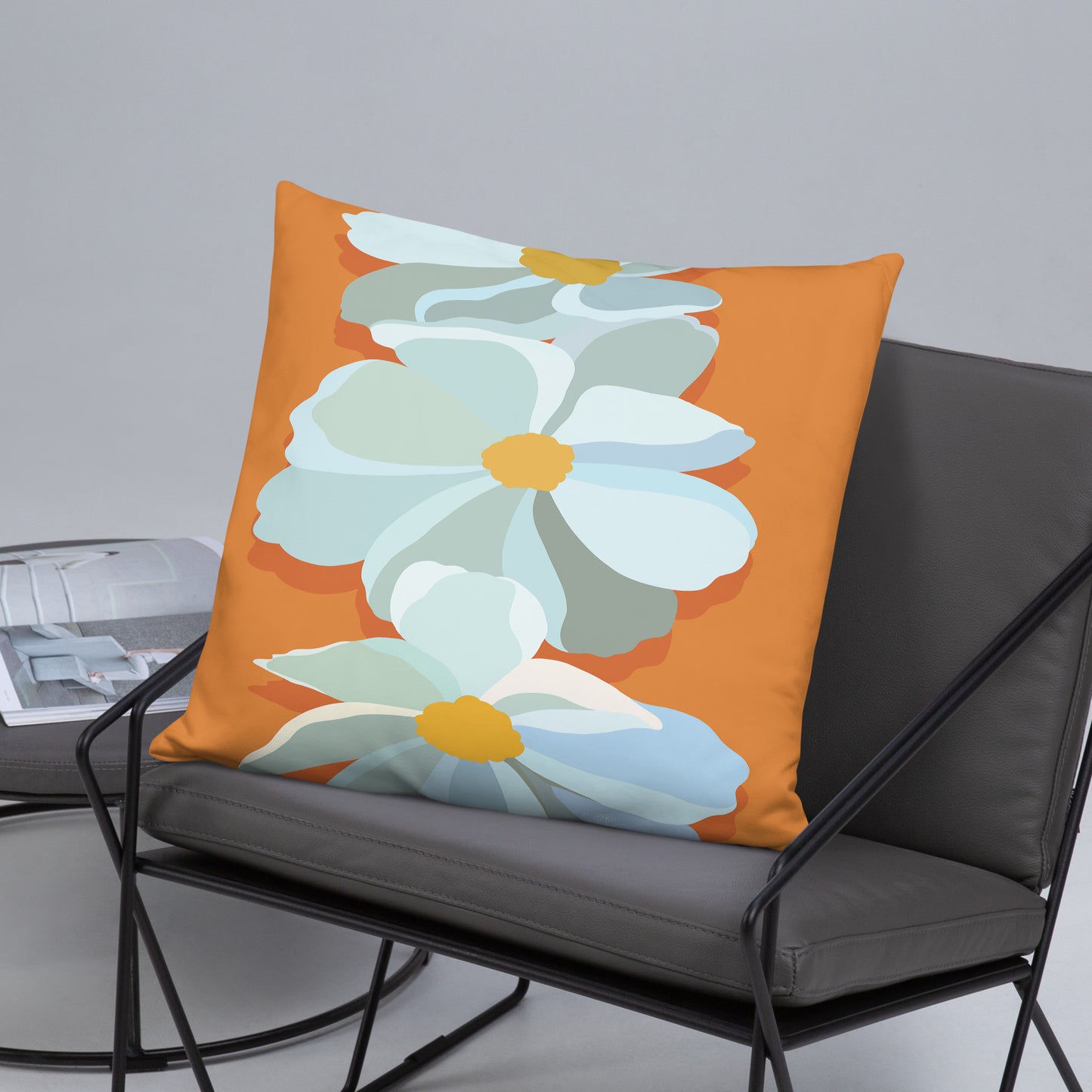 Bright Floral Print Pillow