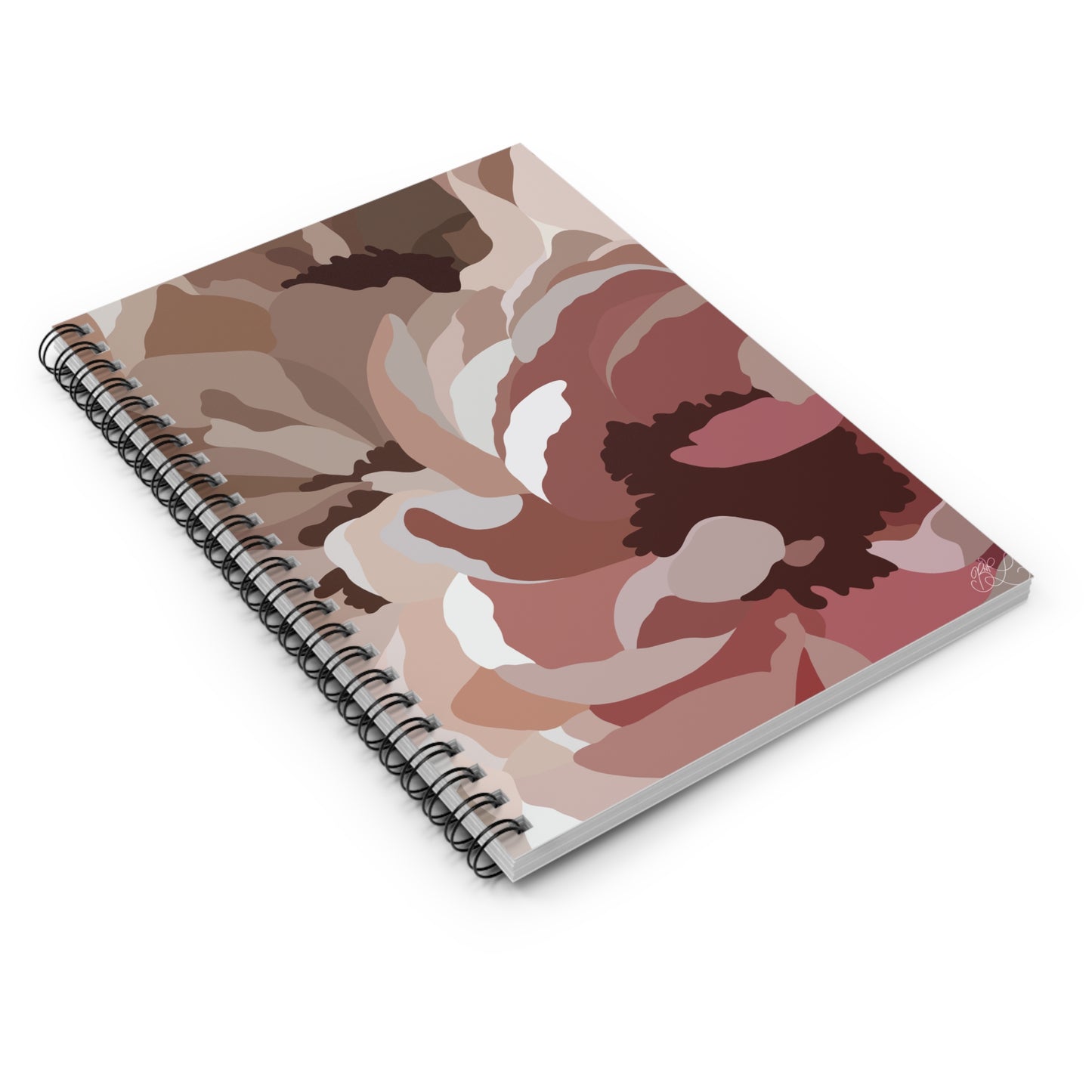 Neutral Floral Print Spiral Notebook