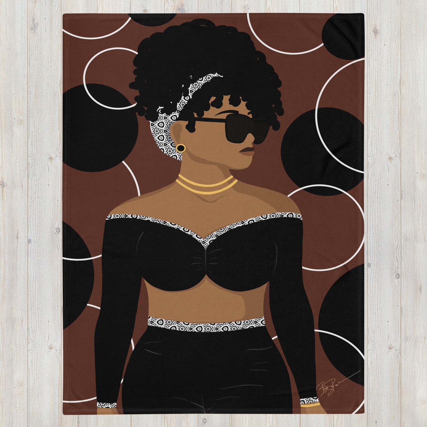 Simply Beautiful (Brown)Throw Blanket