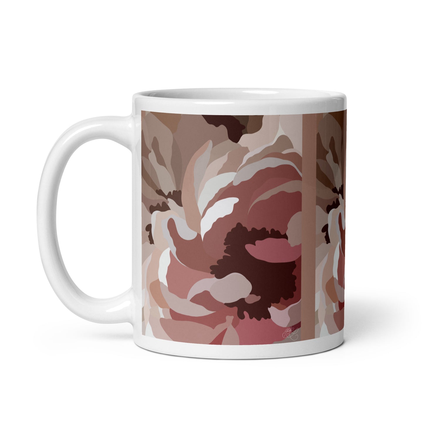 Neutral Floral Print Mug