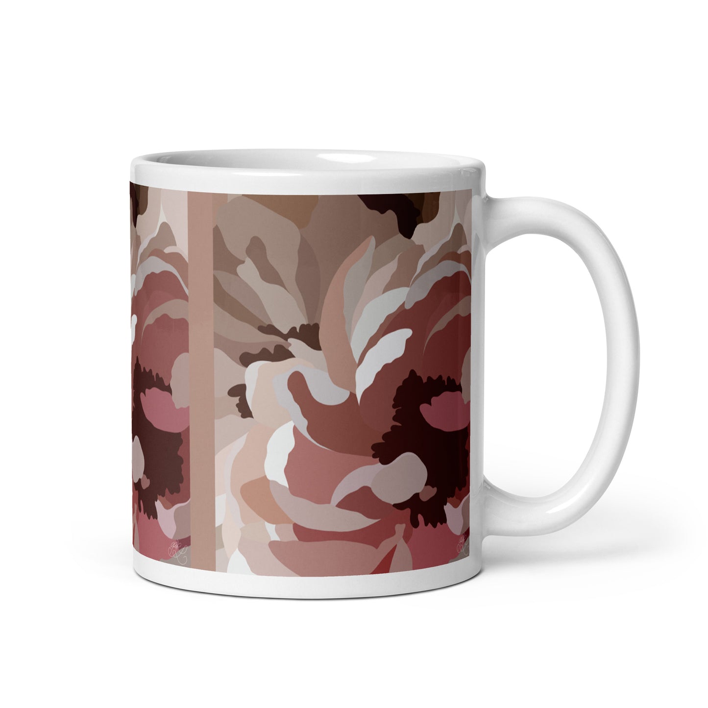 Neutral Floral Print Mug
