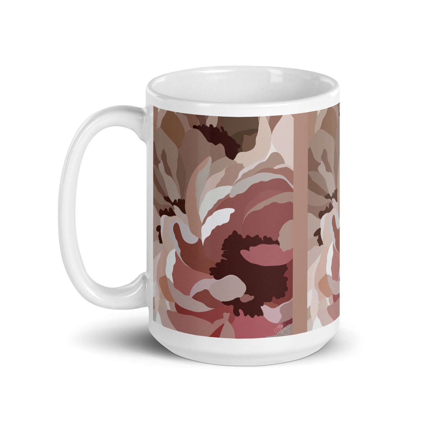 Neutral Floral Print Mug