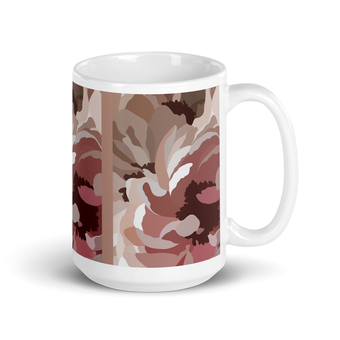 Neutral Floral Print Mug